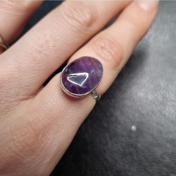 Wrapped Amethyst Handmade Ring - Size 7.5 - Picture 3 of 8